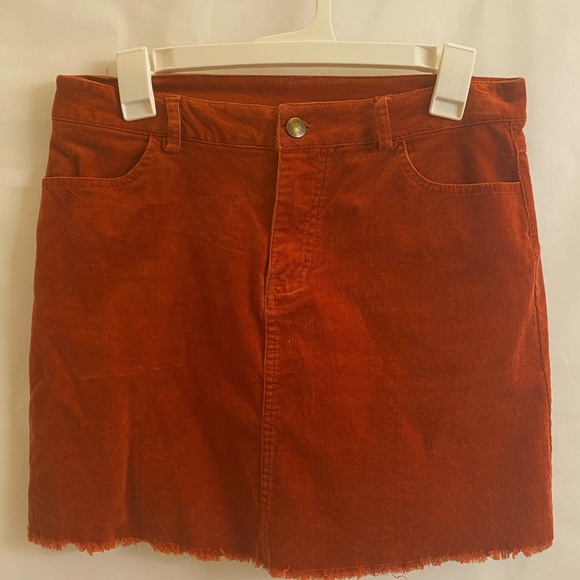 Forever 21 Orange Corduroy Skirt - Picture 2 of 6